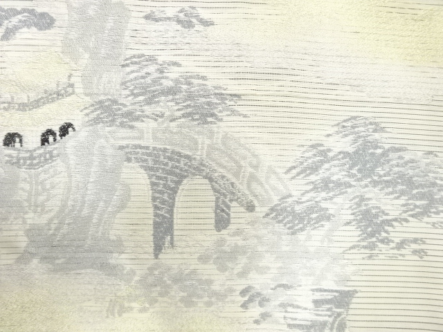 JAPANESE KIMONO / ANTIQUE SUMMER NAGOYA OBI / SILK / WOVEN BRIDGE